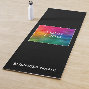 Black Yoga Matches Fitness Firmenlogo hinzufügen Yogamatte