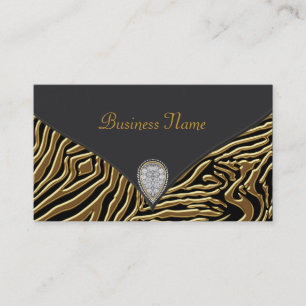 Black Zebra Gold Black Zebra Business Card Visitenkarte