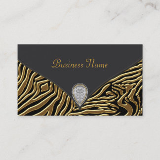 Black Zebra Gold Black Zebra Business Card Visitenkarte