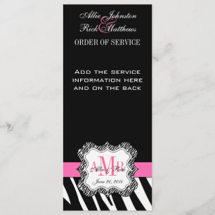 Black Zebra Imprimer Monogramme Programme de maria