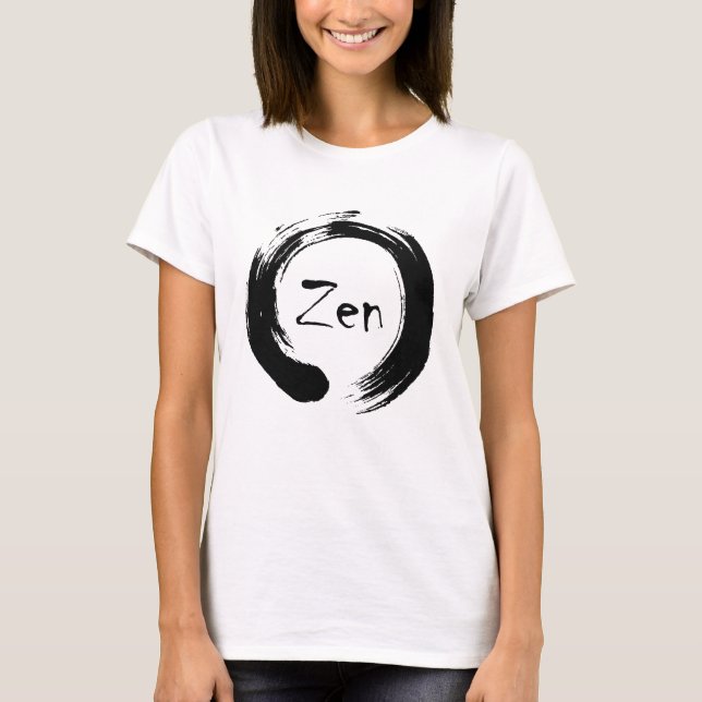Black Zen Ensō Tee Shirt (Vorderseite)