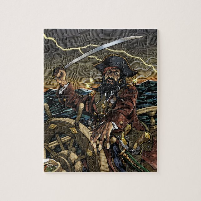 Blackbeard Piraten-Puzzlespiel (Vertikal)