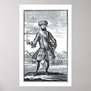 Blackbeard the Pirate, von 'A General History of t Poster