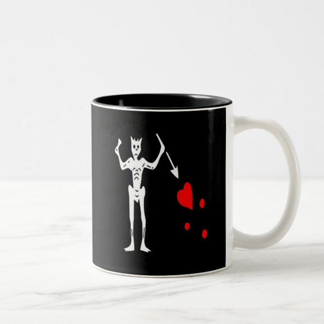 Blackbeard-Weiß Zweifarbige Tasse (Rechts)