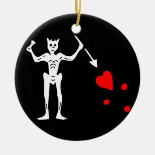 Blackbeards Flagge Keramik Ornament