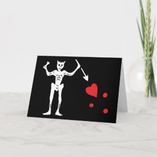 Blackbeards Piraten-Flagge Karte