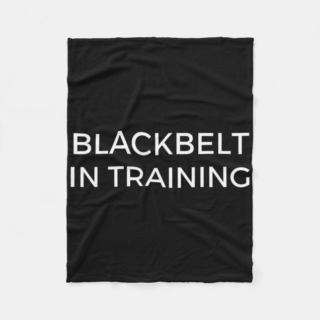 Blackbelt in Training Martial Arts Karate Fleecedecke (Vorderseite)