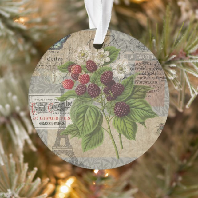 Blackberries Floral Garden Flower Papillon Art (Arbre)