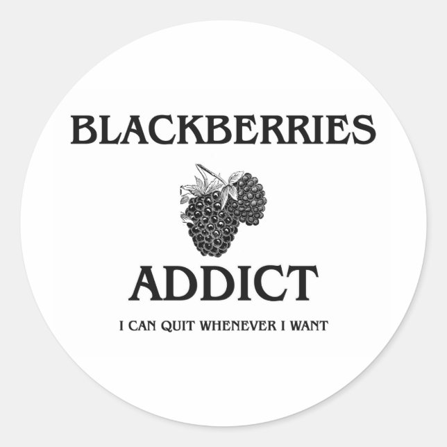 BlackBerry Addict Runder Aufkleber (Vorderseite)
