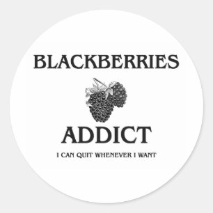 BlackBerry Addict Runder Aufkleber