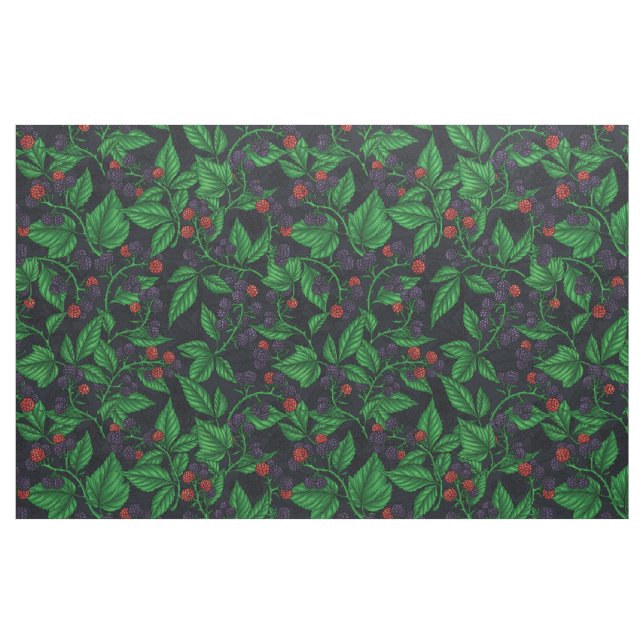 BlackBerry auf dunkelgrau Stoff (Fat Quarter (45,7 x 55,9 cm))