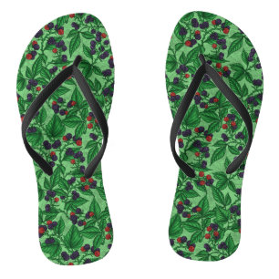 BlackBerry auf grün Flip Flops