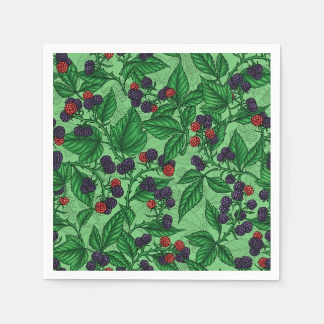 BlackBerry auf grün Serviette (Vorderseite)