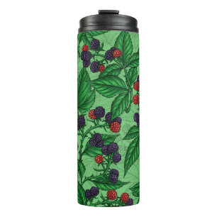 BlackBerry auf grün Thermosbecher
