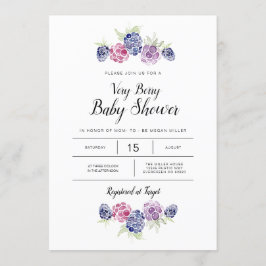 BlackBerry Baby Shower | Aquarellberries Einladung