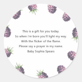 BlackBerry Babydusche - Gebetskandaletikett Runder Aufkleber