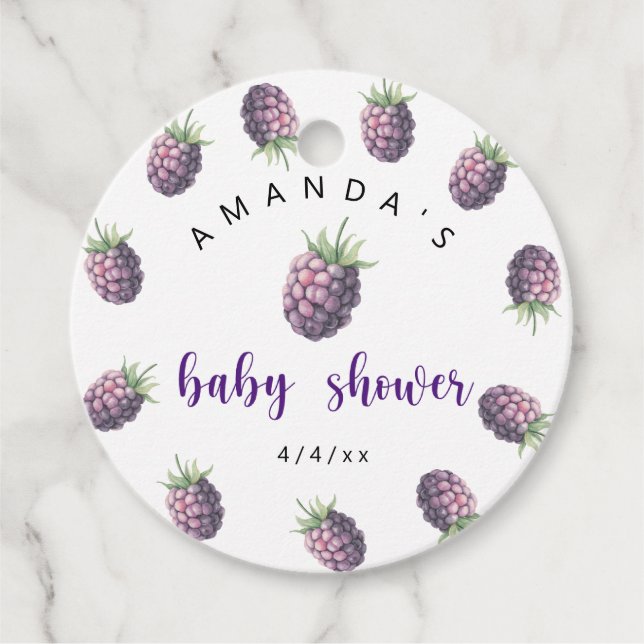 BlackBerry - Babydusche Geschenkanhänger (Vorderseite)