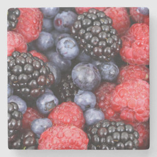 BlackBerry Blueberries Himbeeren Steinuntersetzer