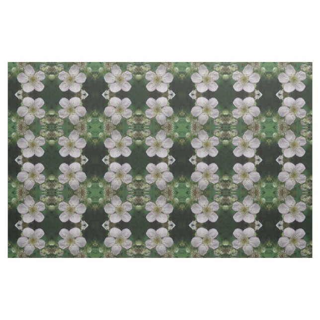 BlackBerry Blume Makro Gemustertes Gewebe Stoff (Fat Quarter (45,7 x 55,9 cm))