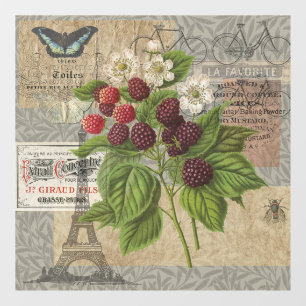 BlackBerry Blumengarten Blume Schmetterling Kunst Fensteraufkleber