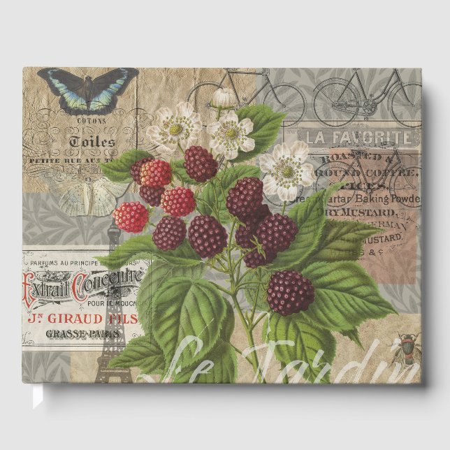BlackBerry Blumengarten Blume Schmetterling Kunst Gästebuch (Vorderseite)