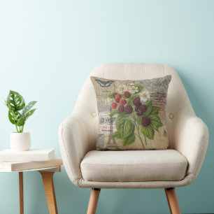 BlackBerry Blumengarten Blume Schmetterling Kunst Kissen