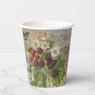 BlackBerry Blumengarten Blume Schmetterling Kunst Pappbecher
