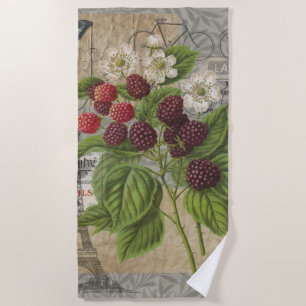 BlackBerry Blumengarten Blume Schmetterling Kunst Strandtuch
