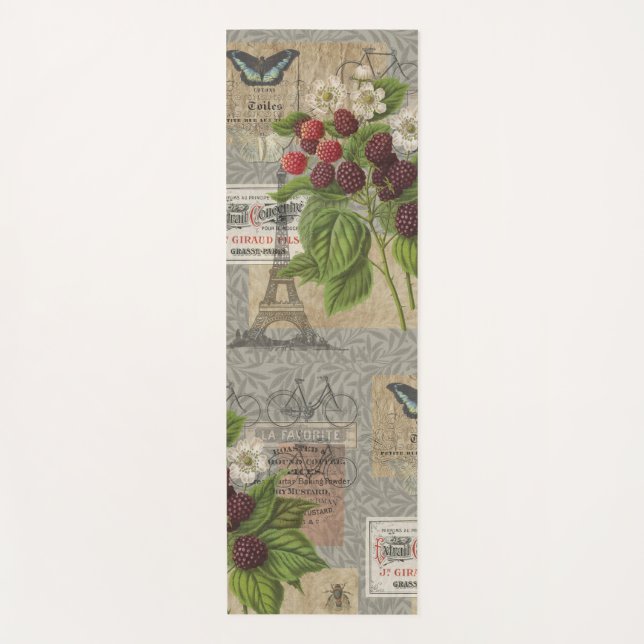 BlackBerry Blumengarten Blume Schmetterling Kunst Yogamatte (Vorderseite)