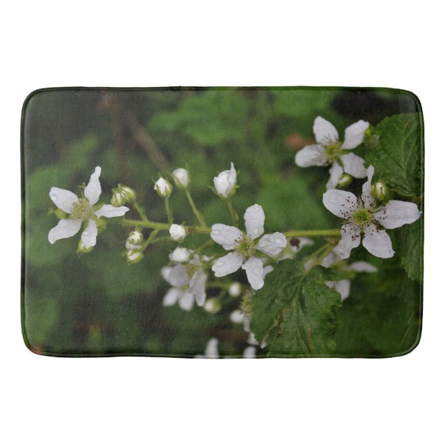 BlackBerry-Blüten Badematte (Vorderseite)