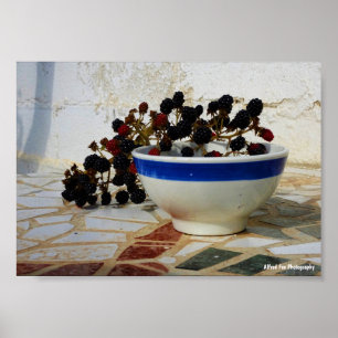 Blackberry Bowl auf Mosaik Poster