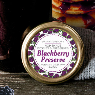 Blackberry confit rouge rond confiture étiquette a