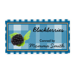 Blackberry Custom Canning Étiquettes