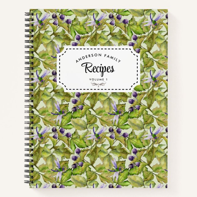 BlackBerry Family Rezept SpiralNotebook Notizbuch (Vorderseite)