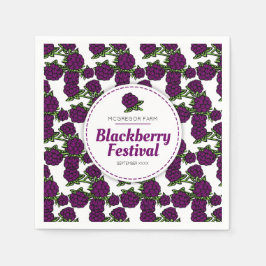 BlackBerry Festival oder Beerenveranstaltung Serviette