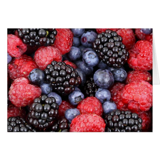 Blackberry, Framboises, bleuets, fruits (Devant horizontal)