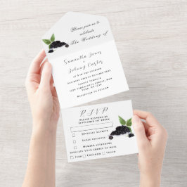 BlackBerry Frucht Sommer Elegante Rustikale Hochze All In One Einladung