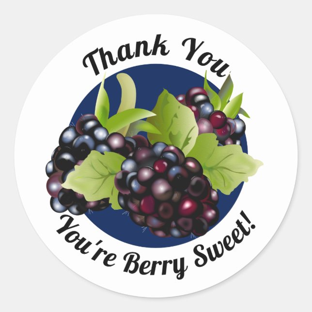 BlackBerry Fruit | Vielen Dank, Umschlag Aufkleber (Vorderseite)