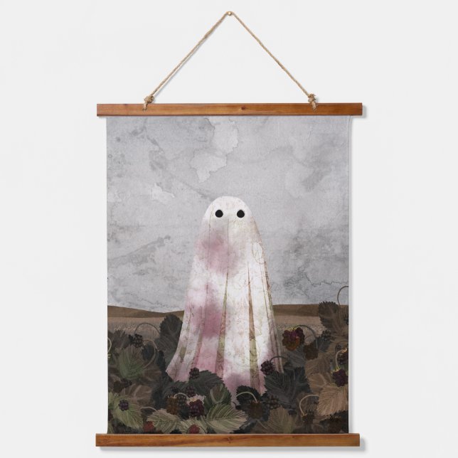 BlackBerry Ghost Wandteppich Mit Holzrahmen (Vorderseite)