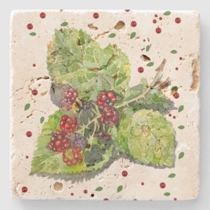 BlackBerry grün und rot Steinuntersetzer