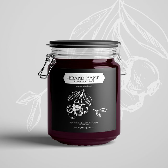 BlackBerry Jam Jar Label Packaging Design (Von Creator hochgeladen)