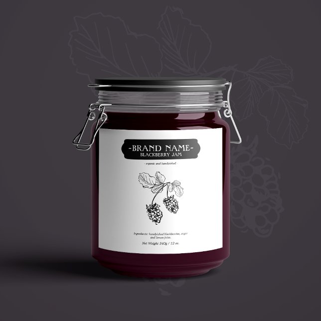 BlackBerry Jam Jar Label Packaging Design (Von Creator hochgeladen)