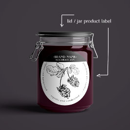 BlackBerry Jam Jar Label Packaging Design Runder Aufkleber