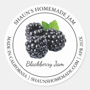 BlackBerry Jam Modern Label Runder Aufkleber