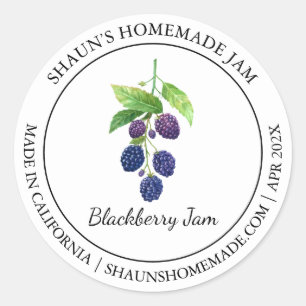 BlackBerry Jam Modern Label Runder Aufkleber