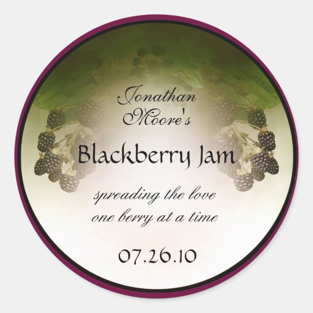 BlackBerry Label1 Runder Aufkleber (Vorderseite)