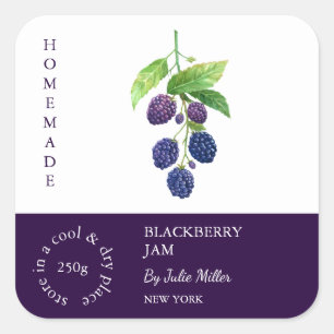 BlackBerry-Label für kleine Unternehmen Quadratischer Aufkleber