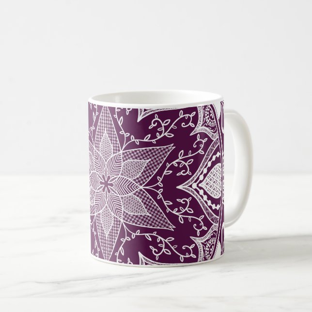 BlackBerry Mandala Kaffeetasse (VorderseiteRechts)