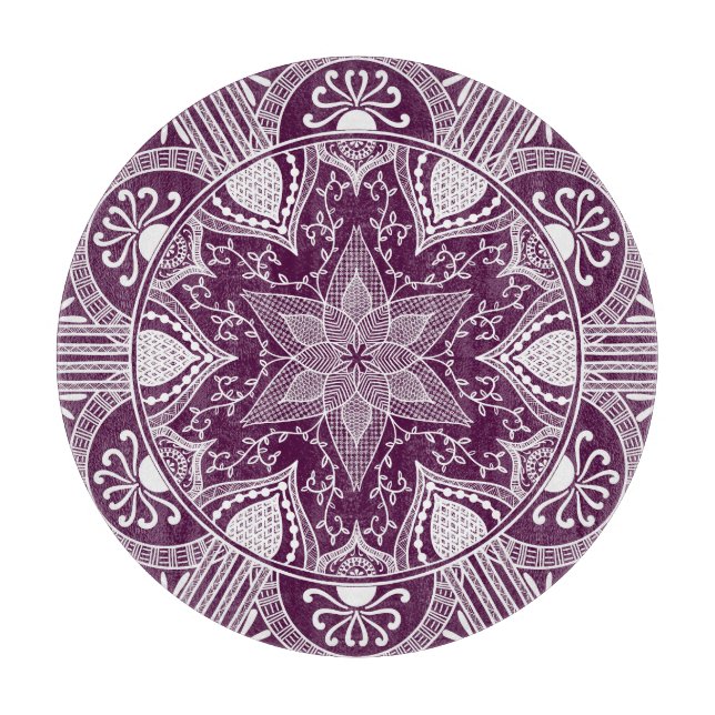 BlackBerry Mandala Schneidebrett (Vorderseite)