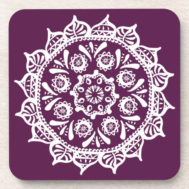 BlackBerry Mandala Untersetzer (Vorderseite)